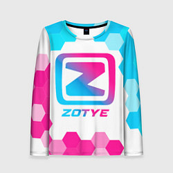 Лонгслив женский Zotye neon gradient style, цвет: 3D-принт