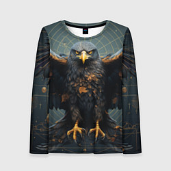 Лонгслив женский Орёл с расправленными крыльями, цвет: 3D-принт