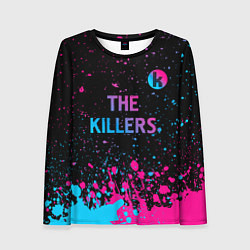 Лонгслив женский The Killers - neon gradient посередине, цвет: 3D-принт