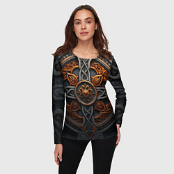 Лонгслив женский Орнамент в викингском стиле, цвет: 3D-принт — фото 2