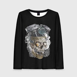 Лонгслив женский Skull engine, цвет: 3D-принт