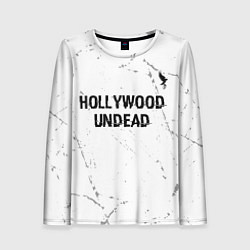Лонгслив женский Hollywood Undead glitch на светлом фоне посередине, цвет: 3D-принт