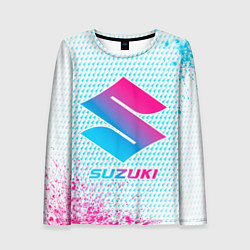 Лонгслив женский Suzuki neon gradient style, цвет: 3D-принт