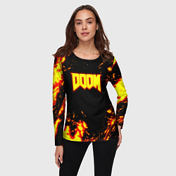 Лонгслив женский Doom огненный марс, цвет: 3D-принт — фото 2