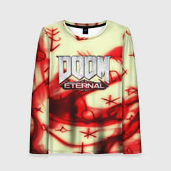 Лонгслив женский Doom Eteranal символы марса, цвет: 3D-принт
