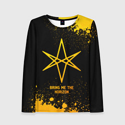 Женский лонгслив Bring Me the Horizon - gold gradient