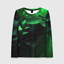 Женский лонгслив Видение зеленого в абстракции