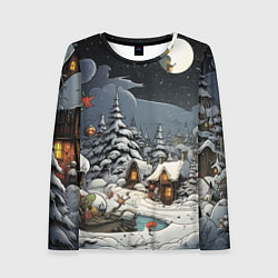 Женский лонгслив Волшебство новогодней ночи