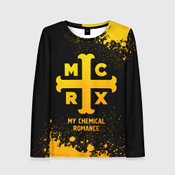 Лонгслив женский My Chemical Romance - gold gradient, цвет: 3D-принт