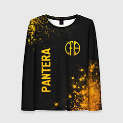 Женский лонгслив Pantera - gold gradient вертикально