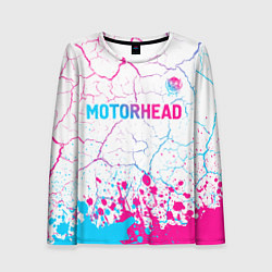 Лонгслив женский Motorhead neon gradient style посередине, цвет: 3D-принт