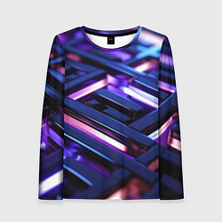 Женский лонгслив Фиолетовые неоновые конструкции