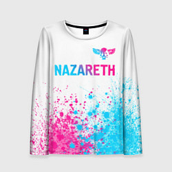 Лонгслив женский Nazareth neon gradient style посередине, цвет: 3D-принт
