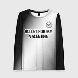 Женский лонгслив Bullet For My Valentine glitch на светлом фоне пос