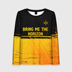 Женский лонгслив Bring Me the Horizon - gold gradient посередине