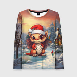 Женский лонгслив Новый год 2024 символ года дракон