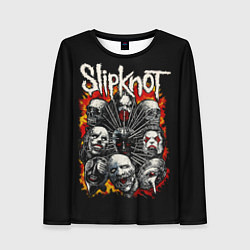 Лонгслив женский Slipknot метал-группа, цвет: 3D-принт