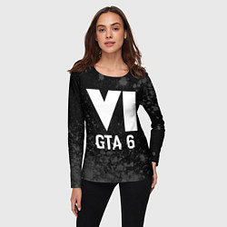 Лонгслив женский GTA 6 glitch на темном фоне, цвет: 3D-принт — фото 2