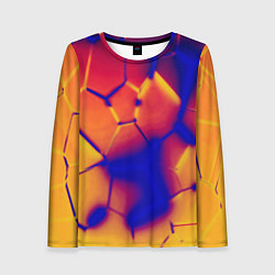 Женский лонгслив Плиты разломы сепия негатив