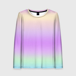 Женский лонгслив Голографический яркий градиент