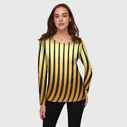 Лонгслив женский Золотой тигровый, цвет: 3D-принт — фото 2