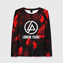 Женский лонгслив Linkin park краски текстуры