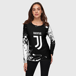 Лонгслив женский Juventus краски белые, цвет: 3D-принт — фото 2