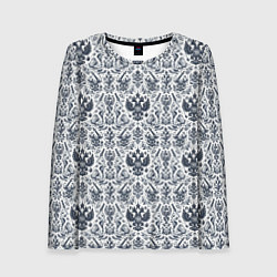 Лонгслив женский Греб России паттерн, цвет: 3D-принт