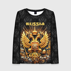 Лонгслив женский Russia gold, цвет: 3D-принт
