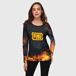 Лонгслив женский Pubg fire abstraction, цвет: 3D-принт — фото 2