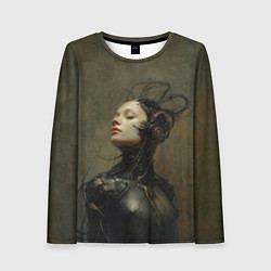 Лонгслив женский Гордая девушка андроид, цвет: 3D-принт