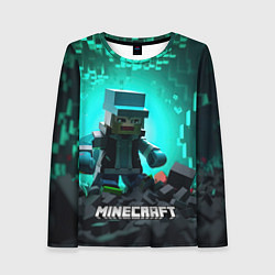 Лонгслив женский Minecraft квадратный персонаж, цвет: 3D-принт