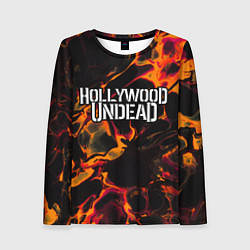 Лонгслив женский Hollywood Undead red lava, цвет: 3D-принт