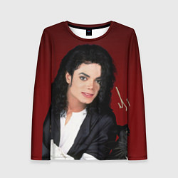 Лонгслив женский Michael Jackson с пантерой и автографом, цвет: 3D-принт