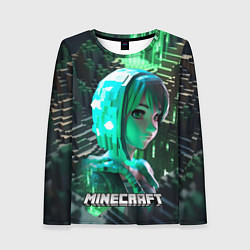 Женский лонгслив Minecraft персонаж на острове