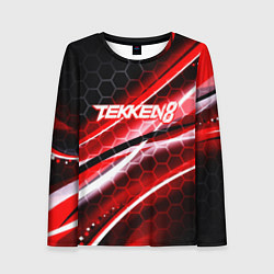 Женский лонгслив Tekken 8 огненное лого файтинг