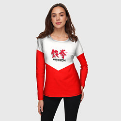 Лонгслив женский Tekken текстура файтинг япония, цвет: 3D-принт — фото 2