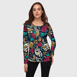 Лонгслив женский Tattoo dice, цвет: 3D-принт — фото 2