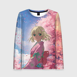 Лонгслив женский Сиэми Морияма - Синий экзорцист, цвет: 3D-принт