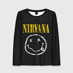 Женский лонгслив Джинсовка с nirvana