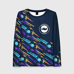 Лонгслив женский Brighton градиентные мячи, цвет: 3D-принт