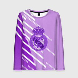 Лонгслив женский Real Madrid текстура фк, цвет: 3D-принт