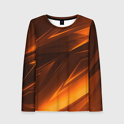 Лонгслив женский Geometry stripes orange, цвет: 3D-принт