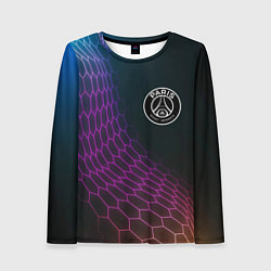 Лонгслив женский PSG футбольная сетка, цвет: 3D-принт