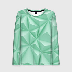 Лонгслив женский Объемные пирамидки, цвет: 3D-принт
