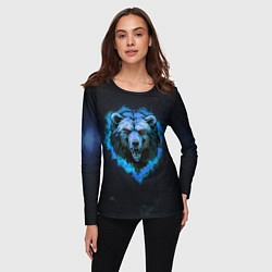 Лонгслив женский Пылающая эмблема медведя, цвет: 3D-принт — фото 2