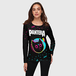 Лонгслив женский Pantera - rock star cat, цвет: 3D-принт — фото 2