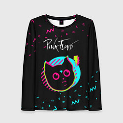 Лонгслив женский Pink Floyd - rock star cat, цвет: 3D-принт