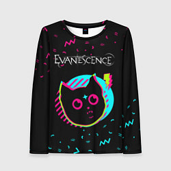 Лонгслив женский Evanescence - rock star cat, цвет: 3D-принт