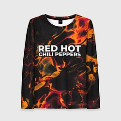 Лонгслив женский Red Hot Chili Peppers red lava, цвет: 3D-принт